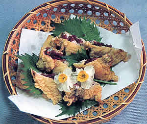 青ジソとあじの香り揚げ