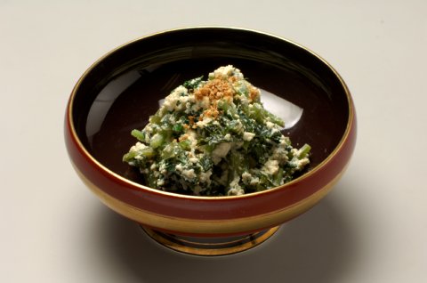 わさびの白和え