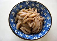 こんにゃくの味噌和え