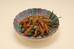 きゅうりと川えびの煮物