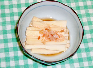 ジネンジョの梅肉和え